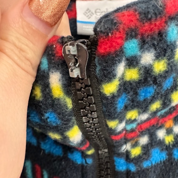 Columbia Women's Fleece Jacket Colorful Fair Isle Print Full Zip Size L - Picture 3 of 6